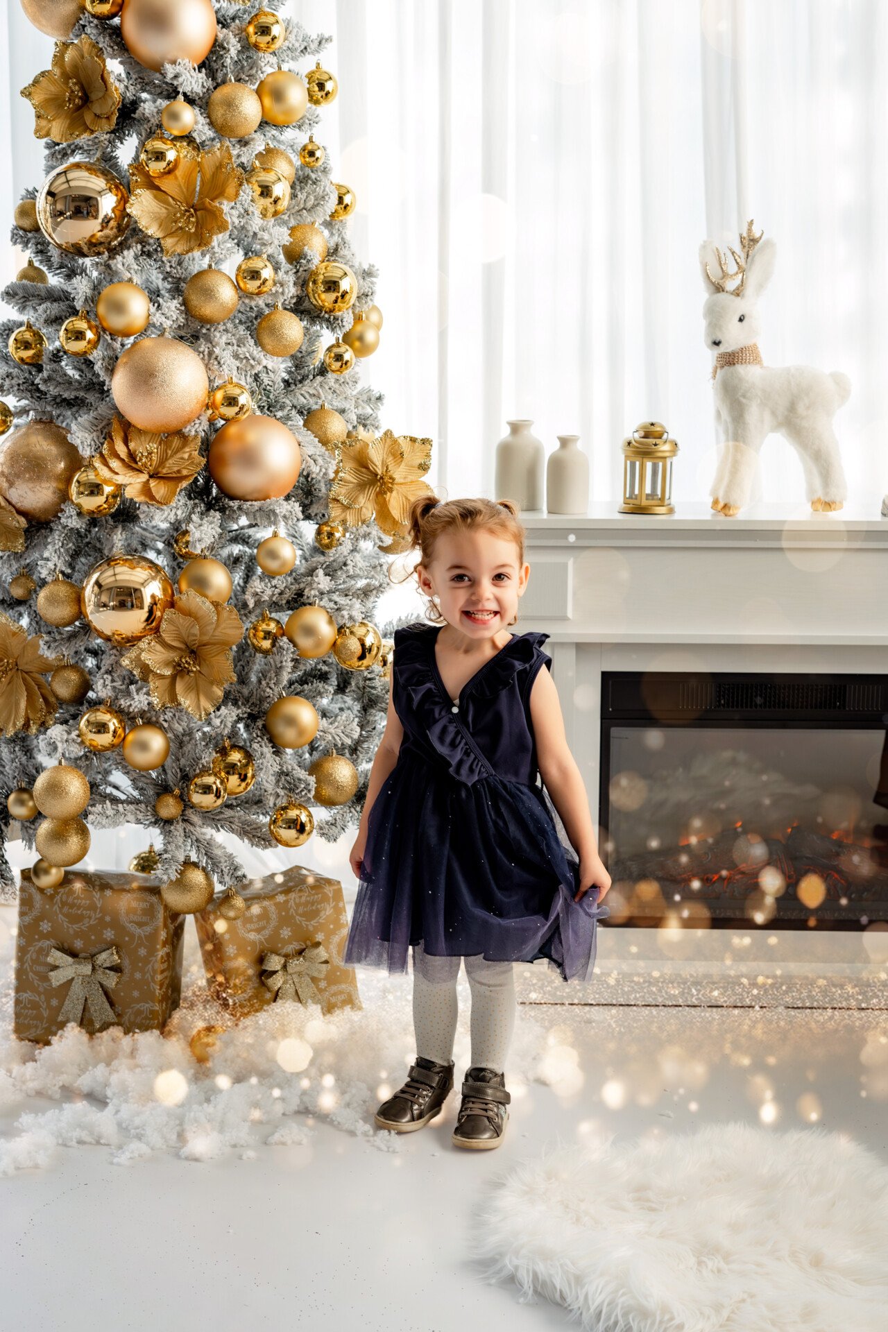Séance photo de Noël en famille, studio près de Montélimar