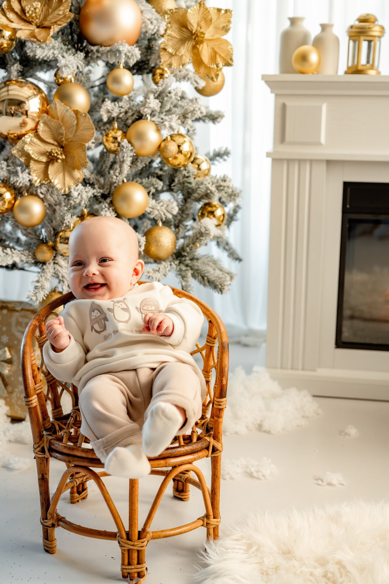 Mini séance de Noël avec bébé au studio près de Montélimar